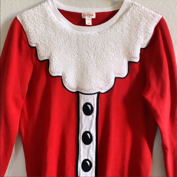 Cat and Jack Christmas Santa Claus Sweater - Picture 2 of 7